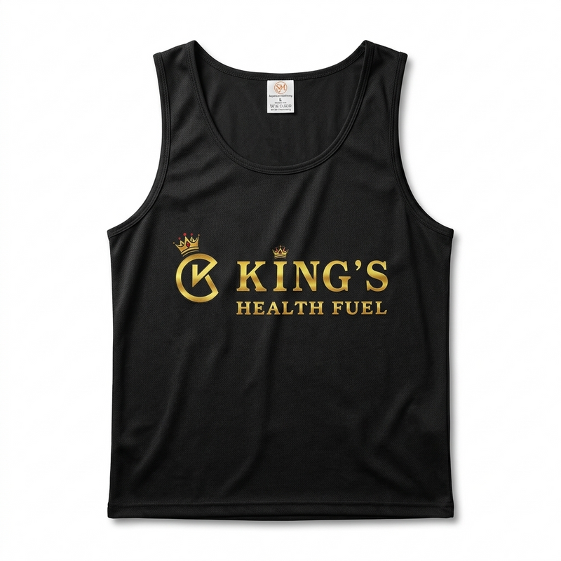 Gym Sandow Vest Black (5 Sizes) | Comfortable Workout Tank for Gym & Training – Kings Health Fuel