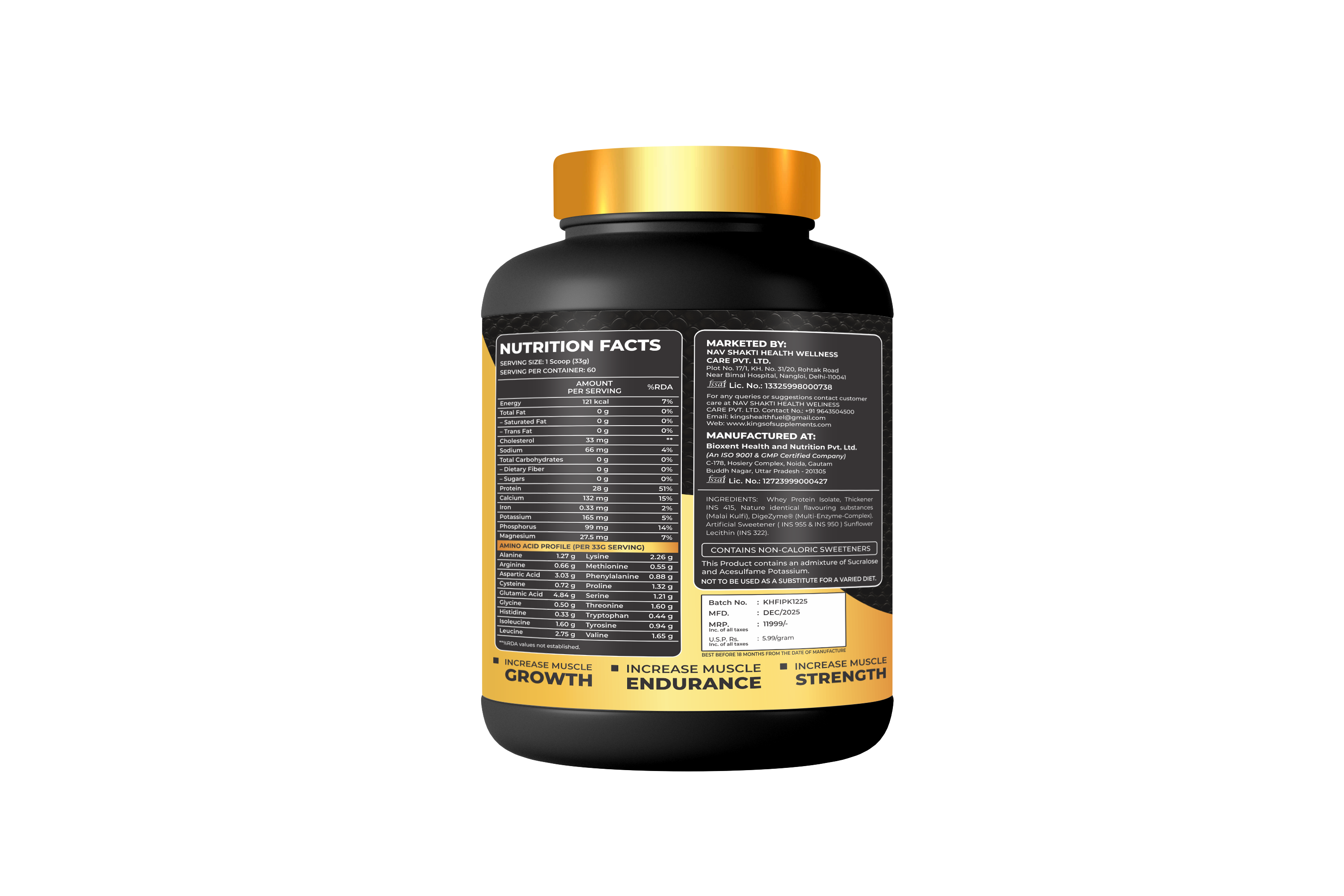 Kings Health Fuel ISO Whey Protein Isolate