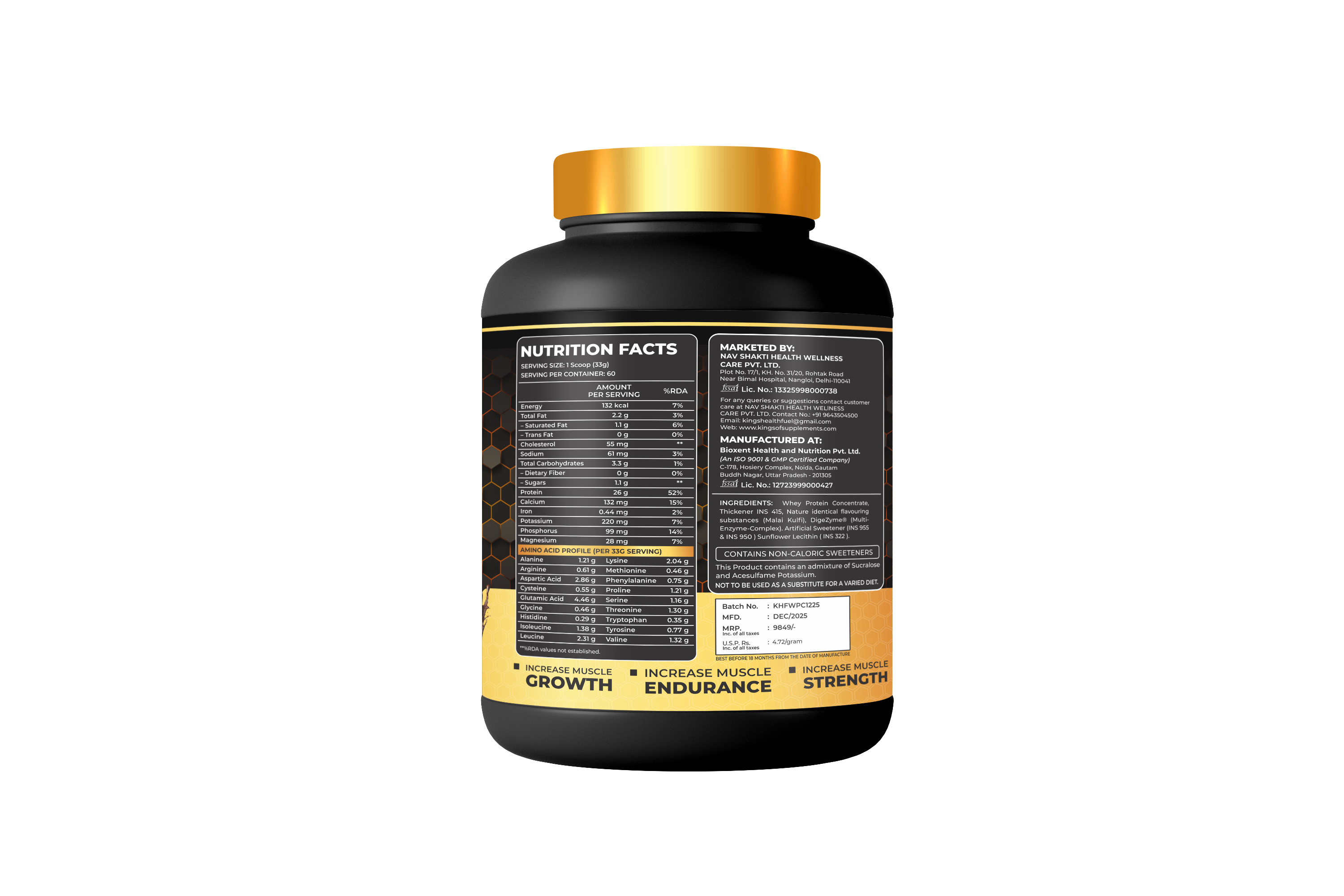 Kings Health Fuel Sure Gold Whey Concentrate