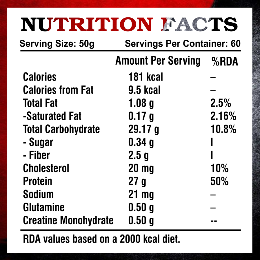 Kings Health Fuel three kilogram mass gainer protein powder tub designed for muscle mass development and weight gain boosting.