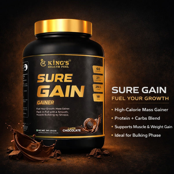 Mass Gainer 3kg (2 Flavours) | Weight Gain, Muscle Mass & Strength Booster – Kings Health Fuel