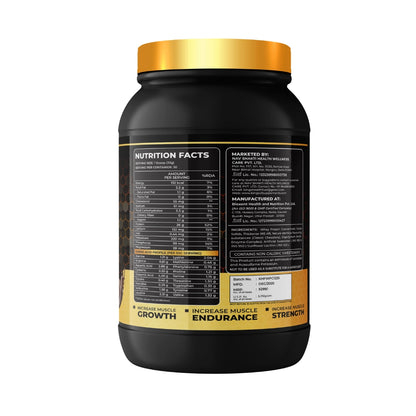 Kings Health Fuel one kilogram Sure Gold whey protein tub delivering twenty-six grams of protein per scoop.