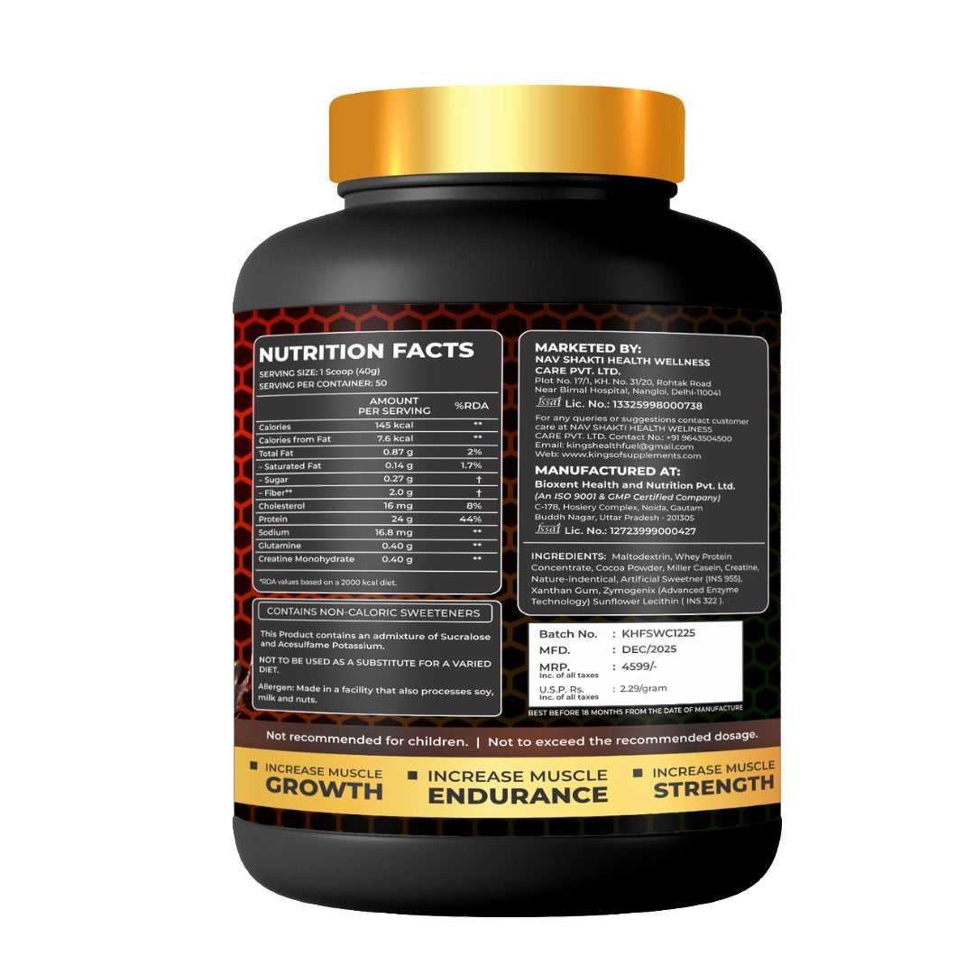 Kings Health Fuel Sure Whey Protein 24g protein per scoop — buy online India