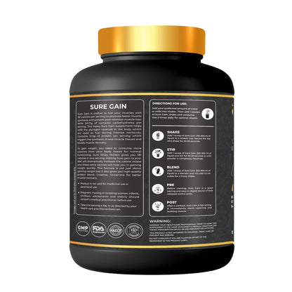Kings Health Fuel three kilogram mass gainer protein powder tub designed for muscle mass development and weight gain boosting.