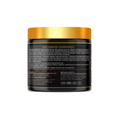 Sure Creatine Monohydrate Green Apple 307g purity label