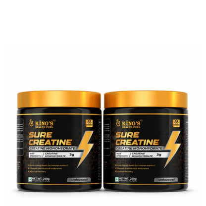 Kings Health Fuel Creatine Monohydrate Unflavoured 250g Buy 1 Get 1 free combo pack