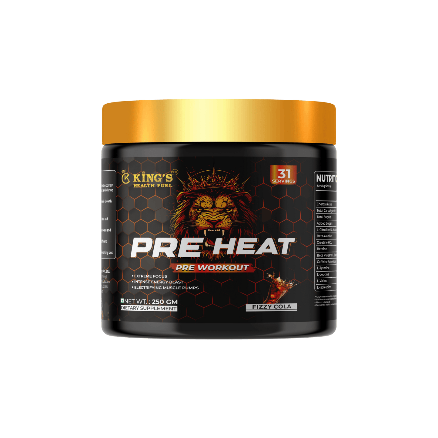 Best Pre Workout Supplement 250g | Energy, Focus & Muscle Pump – Kings Health Fuel - Kings Health Fuel