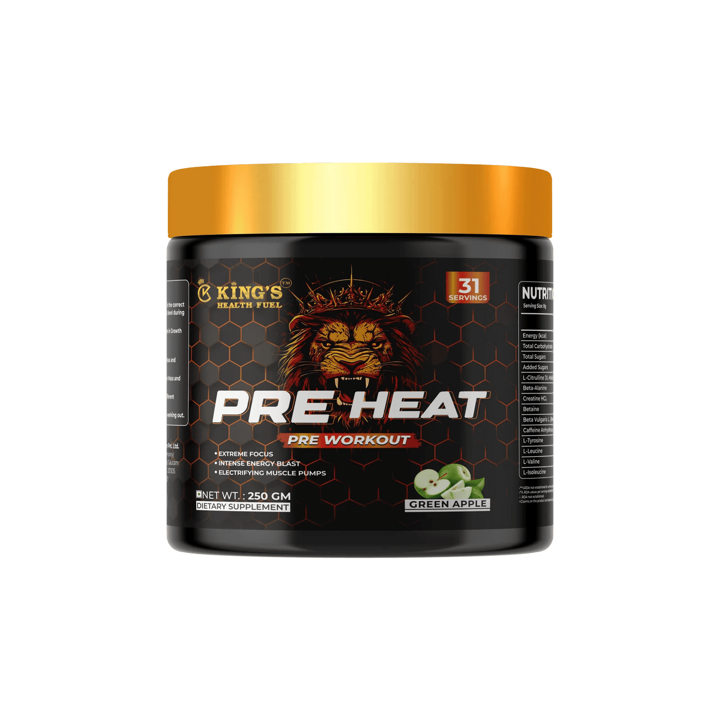 Best Pre Workout Supplement 250g | Energy, Focus & Muscle Pump – Kings Health Fuel - Kings Health Fuel