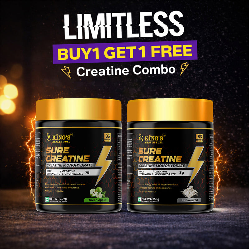 Creatine 307g + FREE 250g (Buy 1 Get 1 Free) | Strength & Performance Booster – Kings Health Fuel