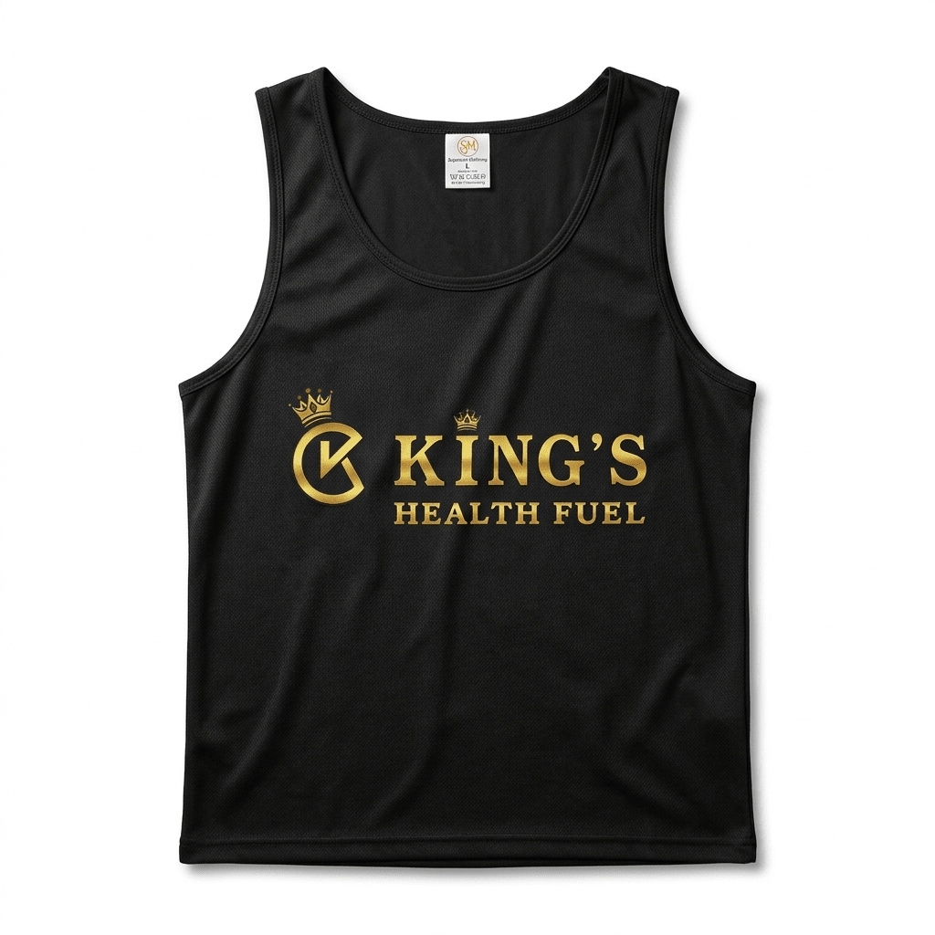 Gym Men Sandow Vest Black | Comfortable Workout Tank – Kings Health Fuel - Kings Health Fuel