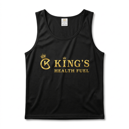 Gym Men Sandow Vest Black | Comfortable Workout Tank – Kings Health Fuel - Kings Health Fuel