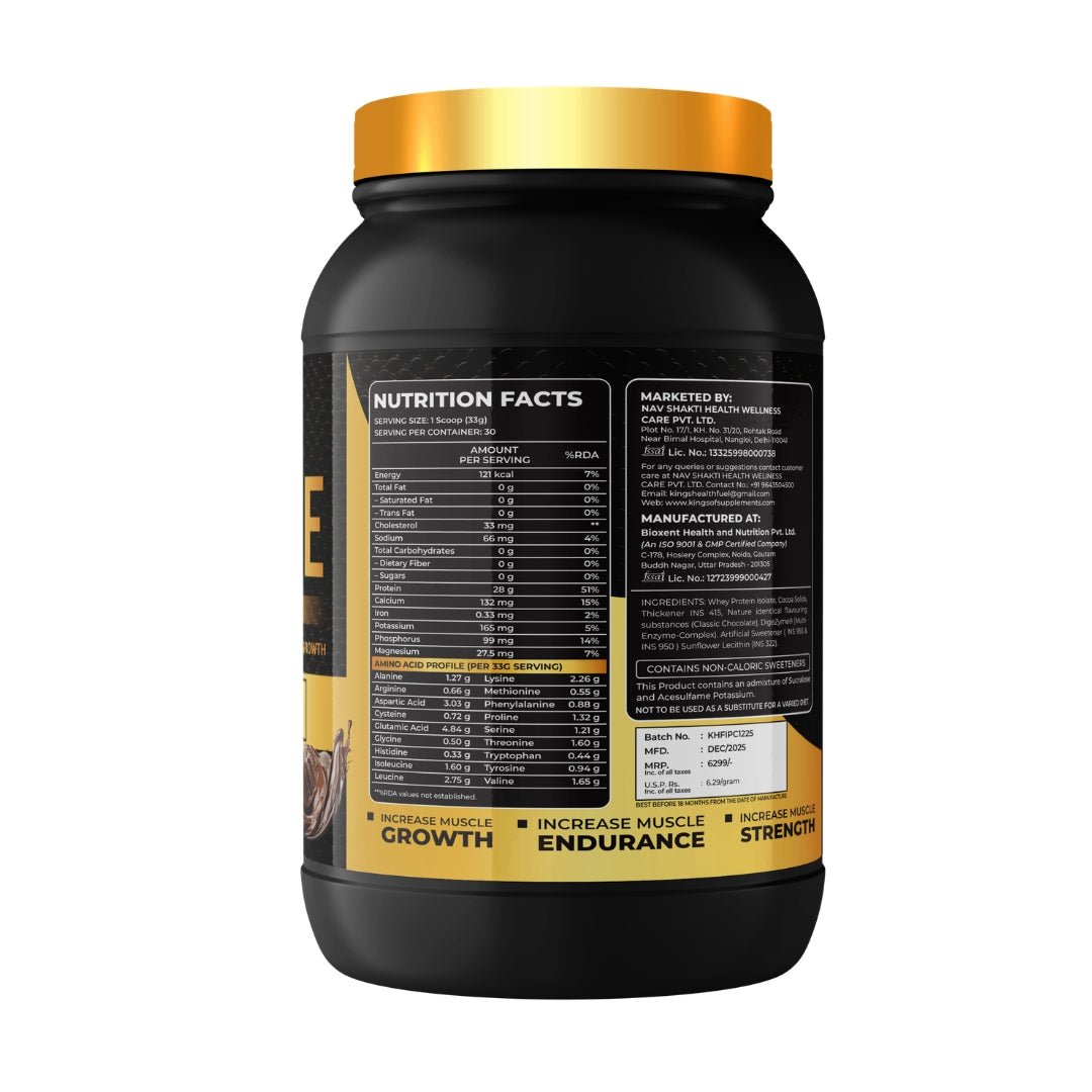  Kings Health Fuel Iso Sure Whey Protein Isolate malai kulfi 1kg front of pack
