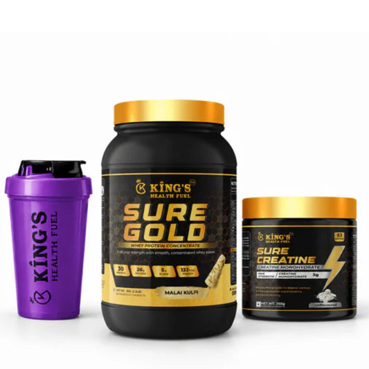 Sure Gold Whey 1kg + Free Creatine & 500ml Shaker