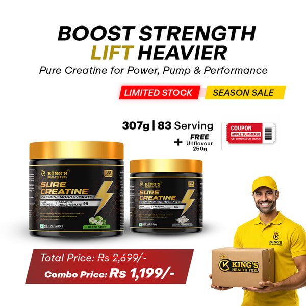 Creatine 307g + FREE 250g (Buy 1 Get 1 Free) | Strength & Performance Booster – Kings Health Fuel